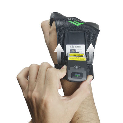 GS02 IP65 المحمولة بلوتوث إصبع الزناد رمز الاستجابة السريعة قارئ الباركود حلقة يمكن ارتداؤها ماسح ضوئي يعمل بنظام أندرويد